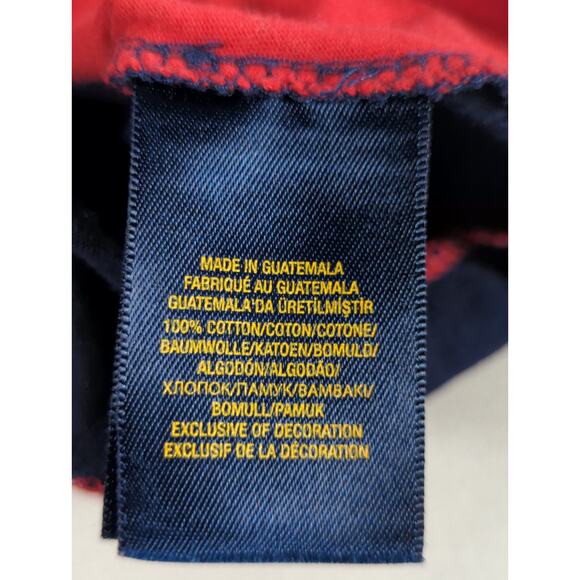 Polo Ralph Lauren Boys/Teens L (14‑16) Crest Logo T‑Shirt Red Navy Sleeve - Picture 12 of 15